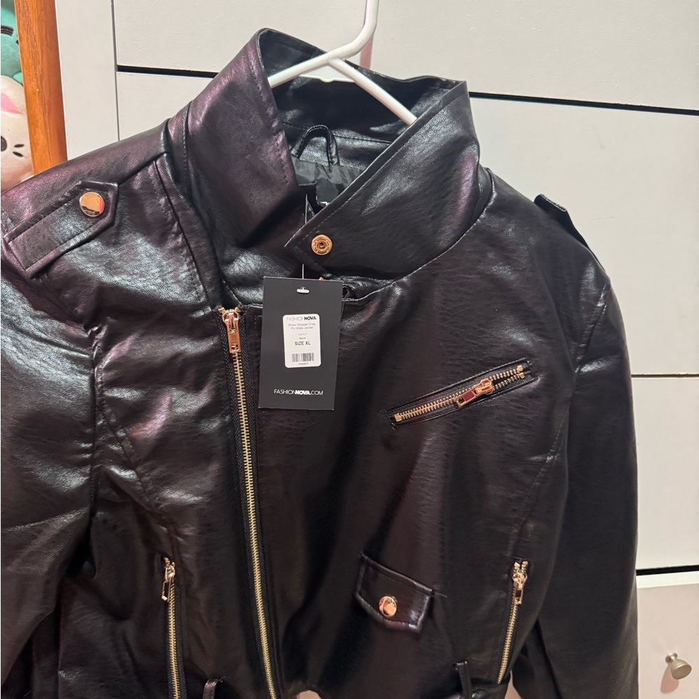 Fashion Nova Black Leather Jacket